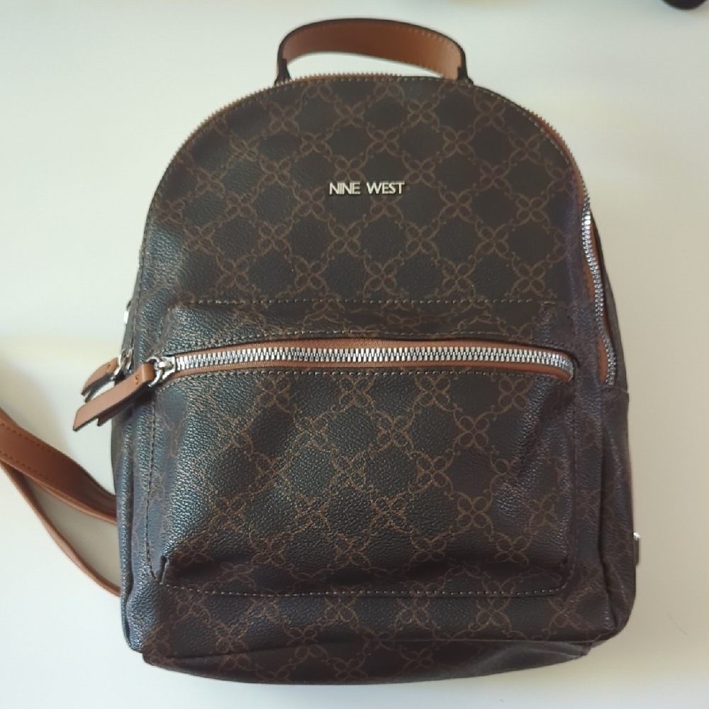 Nine West Brown Krissy Patterned Backpack - image 1